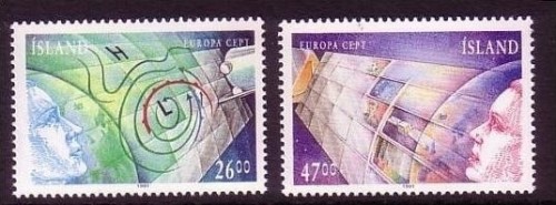 ISLAND MI-NR. 742-743 POSTFRISCH(MINT) EUROPA 1991 EUROPÄISCHE WELTRAUMFAHRT