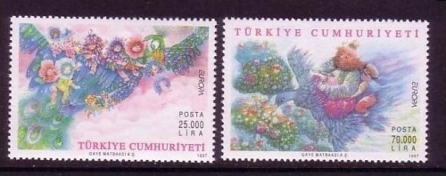 TÜRKEI MI-NR. 3109-3110 POSTFRISCH EUROPA 1997 - SAGEN und LEGENDEN MÄRCHEN