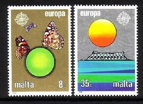 MALTA MI-NR. 746-747 POSTFRISCH(MINT) EUROPA 1986 NATUR- und UMWELTSCHUTZ SCHMETTERLINGE