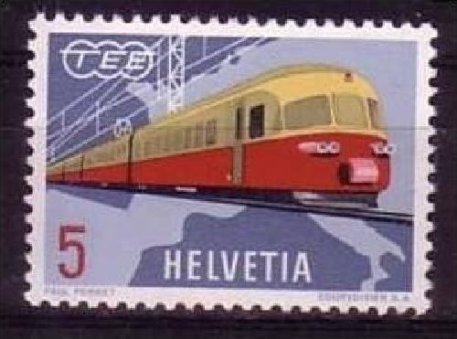 SCHWEIZ MI-NR. 747 POSTFRISCH(MINT) MITLÄUFER 1962 ELEKRTO TEE ZUG