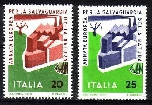 ITALIEN MI-NR. 1325-1326 POSTFRISCH(MINT) MITLÄUFER 1970 NATURSCHUTZJAHR