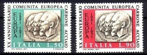 ITALIEN MI-NR. 1333-1334 POSTFRISCH MITLÄUFER 1971 MONTANUNION