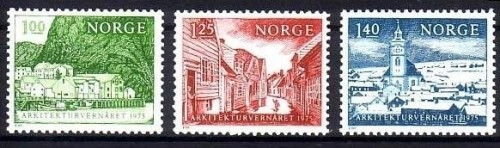 NORWEGEN MI-NR. 700-702 POSTFRISCH(MINT) MITLÄUFER 1975 - EUROPÄISCHES DENKMALSCHUTZJAHR