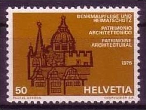 SCHWEIZ MI-NR. 1060 POSTFRISCH(MINT) MITLÄUFER 1975 EUROPÄISCHES DENKMALSCHUTZJAHR