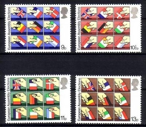 GROSSBRITANNIEN MI-NR. 789-792 POSTFRISCH(MINT) MITLÄUFER 1979 1. DIREKTWAHL ZUM EUROPÄISCHEN PARLAMENT