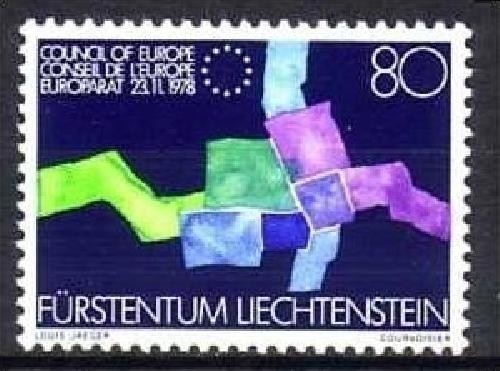 LIECHTENSTEIN MI-NR. 729 POSTFRISCH(MINT) MITLÄUFER 1979 - BEITRITT ZUM EUROPARAT