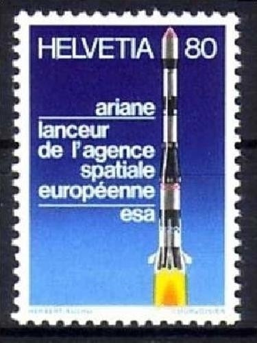 SCHWEIZ MI-NR. 1164 POSTFRISCH(MINT) MITLÄUFER 1979 EUROPÄISCHE WELTRAUMORGANISATION "ARIANE"