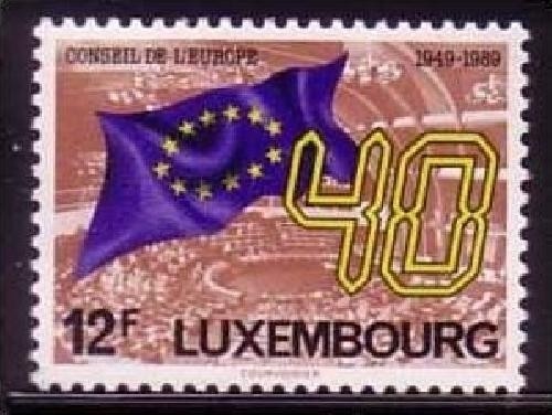 LUXEMBOURG MI-NR. 1222 POSTFRISCH MITLÄUFER 1989 - 40 JAHRE EUROPARAT