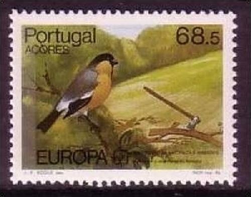 AZOREN MI-NR. 376 POSTFRISCH(MINT) EUROPA 1986 NATUR- und UMWELTSCHUTZ VOGEL AZORENGIMPEL
