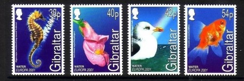 GIBRALTAR MI-NR. 962-965 POSTFRISCH(MINT) EUROPA 2001 WASSER SEEPFERDCHEN MÖWE