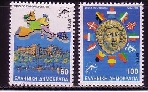 GRIECHENLAND MI-NR. 1715-1716 A POSTFRISCH(MINT) MITLÄUFER 1988 KONFERENZ DER MINISTERPRÄSIDENTEN