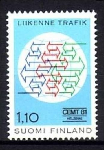 FINNLAND MI-NR. 883 POSTFRISCH(MINT) MITLÄUFER 1981 EUROPÄISCHE VERKEHRSMINISTERKONFERENZ