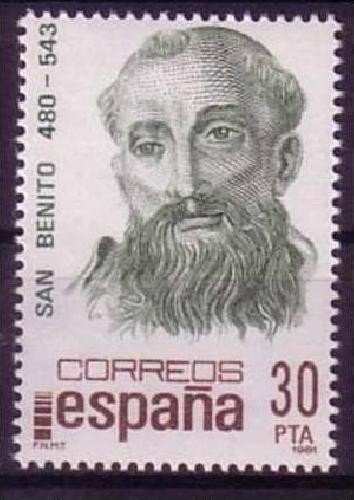 SPANIEN MI-NR. 2503 POSTFRISCH(MINT) MITLÄUFER 1981 HL. BENEDIKT