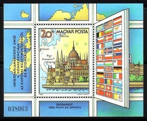 UNGARN BLOCK 163 A POSTFRISCH(MINT) INTERPARLAMENTARISCHE KONFERENZ FÜR SICHERHEIT UND ZUSAMMENARBEIT