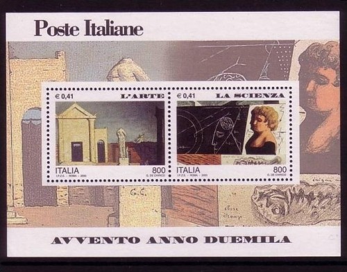 ITALIEN BLOCK 21 POSTFRISCH(MINT) EINTRITT IN DAS JAHR 2000 KUNST und WISSENSCHAFT