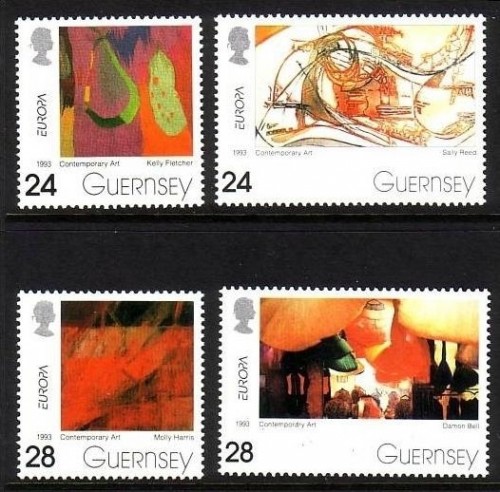 GUERNSEY MI-NR. 608-611 POSTFRISCH(MINT) EUROPA 1993 ZEITGENÖSSISCHE KUNST