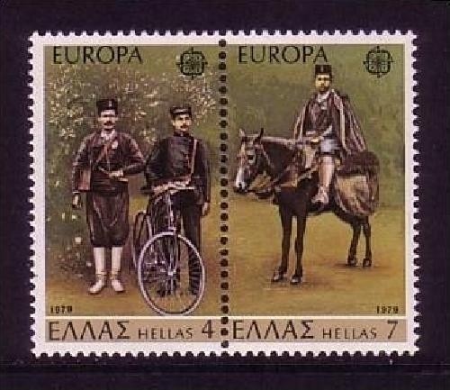 GRIECHENLAND MI-NR. 1352-1353 POSTFRISCH(MINT) EUROPA 1979 FERNMELDEWESEN FAHRRAD PFERD