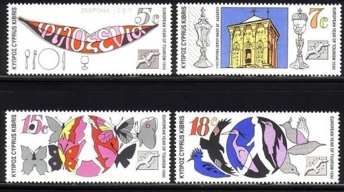 ZYPERN MI-NR. 750-753 POSTFRISCH(MINT) MITLÄUFER 1990 EUROPÄISCHES JAHR DES TOURISMUS