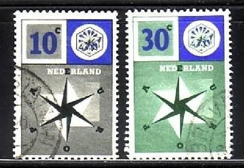 NIEDERLANDE MI-NR. 704-705 GESTEMPELT(USED) EUROPA 1957