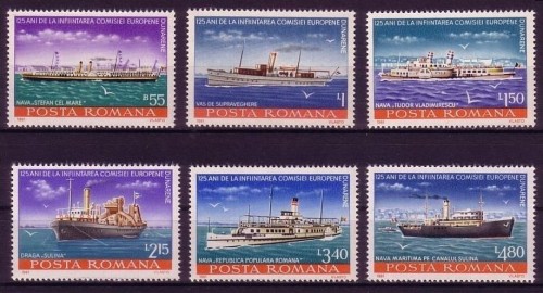 RUMÄNIEN MI-NR. 3769-3774 POSTFRISCH(MINT) MITLÄUFER 1981 EUROPÄISCHE DONAUKOMMISSION - SCHIFFE