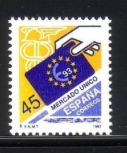 SPANIEN MI-NR. 3087 POSTFRISCH(MINT) MITLÄUFER 1992 EUROPÄISCHER BINNENMARKT