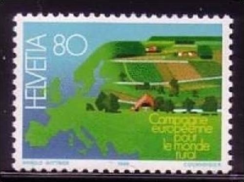 SCHWEIZ MI-NR. 1367 POSTFRISCH(MINT) MITLÄUFER 1988 KAMPAGNE FÜR DEN LÄNDLICHEN RAUM