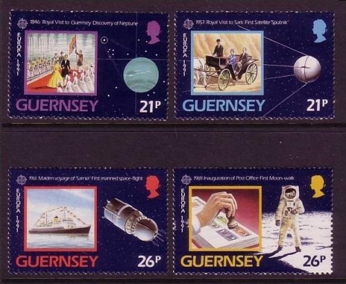 GUERNSEY MI-NR. 518-521 POSTFRISCH(MINT) EUROPA 1991 WELTRAUMFAHRT