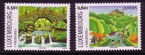 LUXEMBOURG MI-NR. 1640-1641 POSTFRISCH(MINT) EUROPA 2004 FERIEN CAMPINGPLATZ TÜMPEL