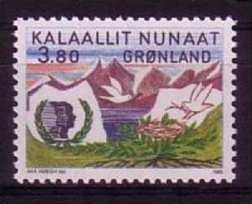 GRÖNLAND MI-NR. 160 POSTFRISCH(MINT) JAHR DER JUGEND VOGELNEST