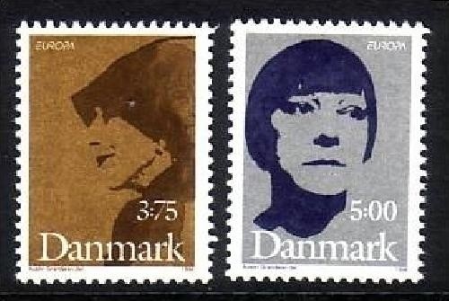 DÄNEMARK MI-NR. 1124-1125 POSTFRISCH EUROPA 1996 BERÜHMTE FRAUEN ASTA NIELSEN