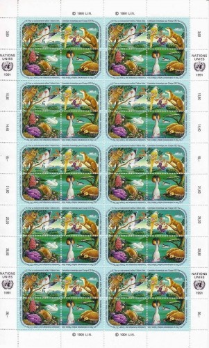 UNO GENF MI-NR. 194-197 POSTFRISCH(MINT) KB WIRTSCHAFTSKOMMISSION FÜR EUROPA ECE EULE IGEL ENTE SCHWAN