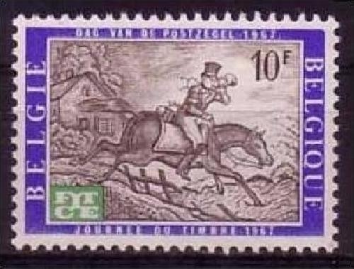 BELGIEN MI-NR. 1476 POSTFRISCH(MINT) MITLÄUFER 1967 POSTREITER