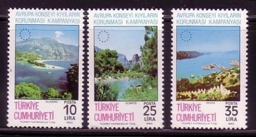 TÜRKEI MI-NR. 2640-2642 POSTFRISCH(MINT) MITLÄUFER 1983 SCHUTZ DER UFER UND GESTADE
