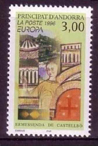 ANDORRA FRANZÖSISCH MI-NR. 497 POSTFRISCH(MINT) EUROPA 1996 - BERÜHMTE FRAUEN