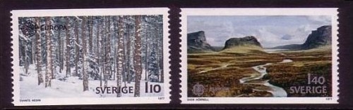 SCHWEDEN MI-NR. 989-990 POSTFRISCH(MINT) EUROPA 1977 LANDSCHAFTEN WALD