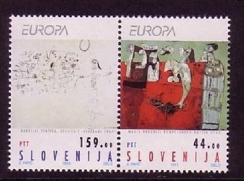 SLOWENIEN MI-NR. 48-49 POSTFRISCH(MINT) EUROPA 1993 - ZEITGENÖSSISCHE KUNST