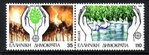 GRIECHENLAND MI-NR. 1630-1631 A POSTFRISCH(MINT) EUROPA 1986 NATUR- und UMWELTSCHUTZ PELIKANE