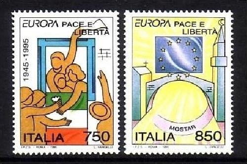 ITALIEN MI-NR. 2383-2384 POSTFRISCH(MINT) EUROPA 1995 - FRIEDEN und FREIHEIT
