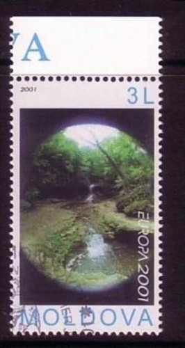 MOLDAWIEN MI-NR. 388 GESTEMPELT(USED) EUROPA 2001 WASSER