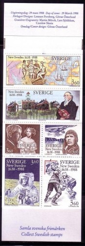 SCHWEDEN MH 129 POSTFRISCH(MINT) CHARLES LINDBERGH - RAUMFAHRT - EISHOCKEY