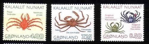 GRÖNLAND MI-NR. 231-233 POSTFRISCH(MINT) KRABBEN 1993