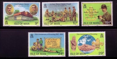 INSEL MAN MI-NR. 203-207 POSTFRISCH(MINT) PFADFINDERBEWEGUNG ROBERT BADEN-POWELL 1982