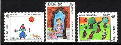 ITALIEN MI-NR. 2078-2080 POSTFRISCH(MINT) EUROPA 1989 KINDERSPIELE