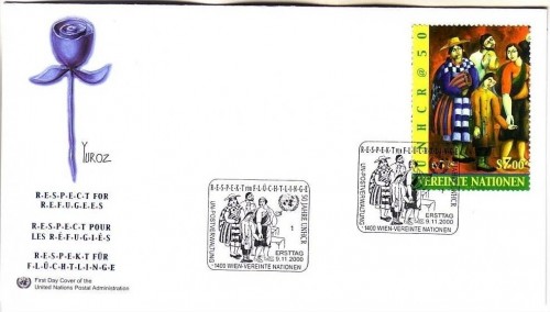 UNO WIEN MI-NR. 325 FDC RESPEKT FÜR FLÜCHTLINGE 2000 UNHCR