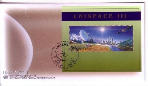 UNO GENF BLOCK 11 FDC UNISPACE III 1999