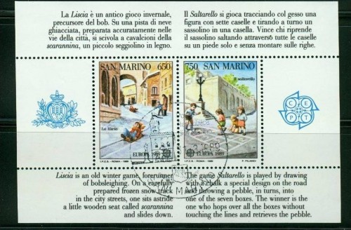 SAN MARINO BLOCK 12 GESTEMPELT(USED) EUROPA 1989 KINDERSPIELE