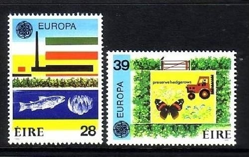 IRLAND MI-NR. 589-590 POSTFRISCH(MINT) EUROPA 1986 NATUR- und UMWELTSCHUTZ FISCH SCHMETTERLING