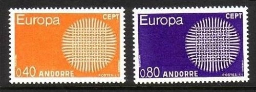 FRANZÖSISCH ANDORRA MI-NR. 222-223 POSTFRISCH(MINT) EUROPA 1970