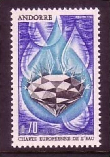 FRANZÖSISCH ANDORRA MI-NR. 217 POSTFRISCH(MINT) WASSERSCHUTZABKOMMEN 1969