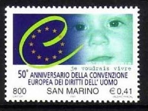 SAN MARINO MI-NR. 1899 POSTFRISCH(MINT) MENSCHENRECHTSKONVENTION 2000
